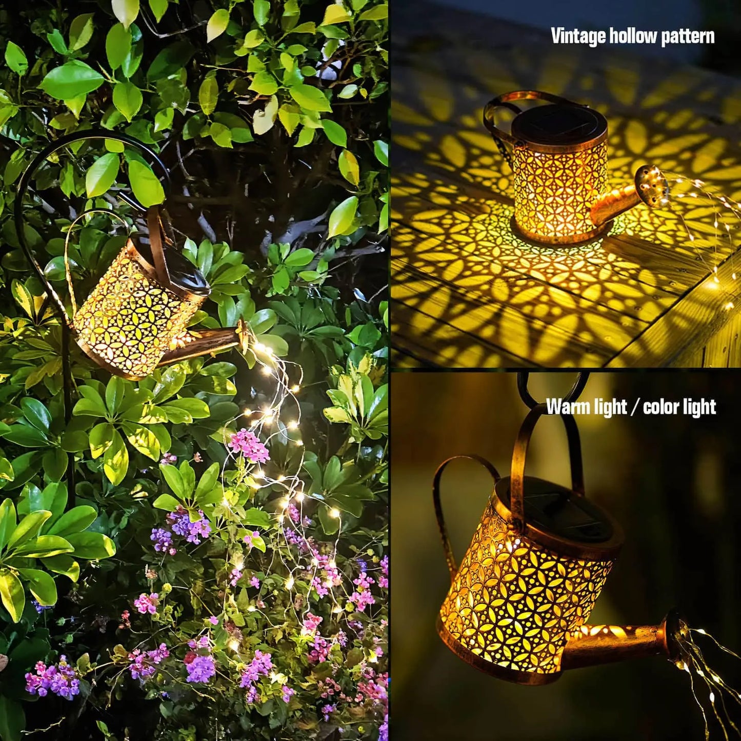 Decorative Solar Watering Can Lamp
