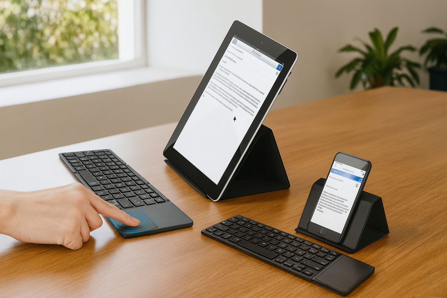 Portable Wireless Keyboard with Touchpad